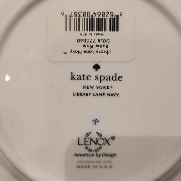 NWT Kate Spade Library Lane Butter Plates - Picture 3 of 7